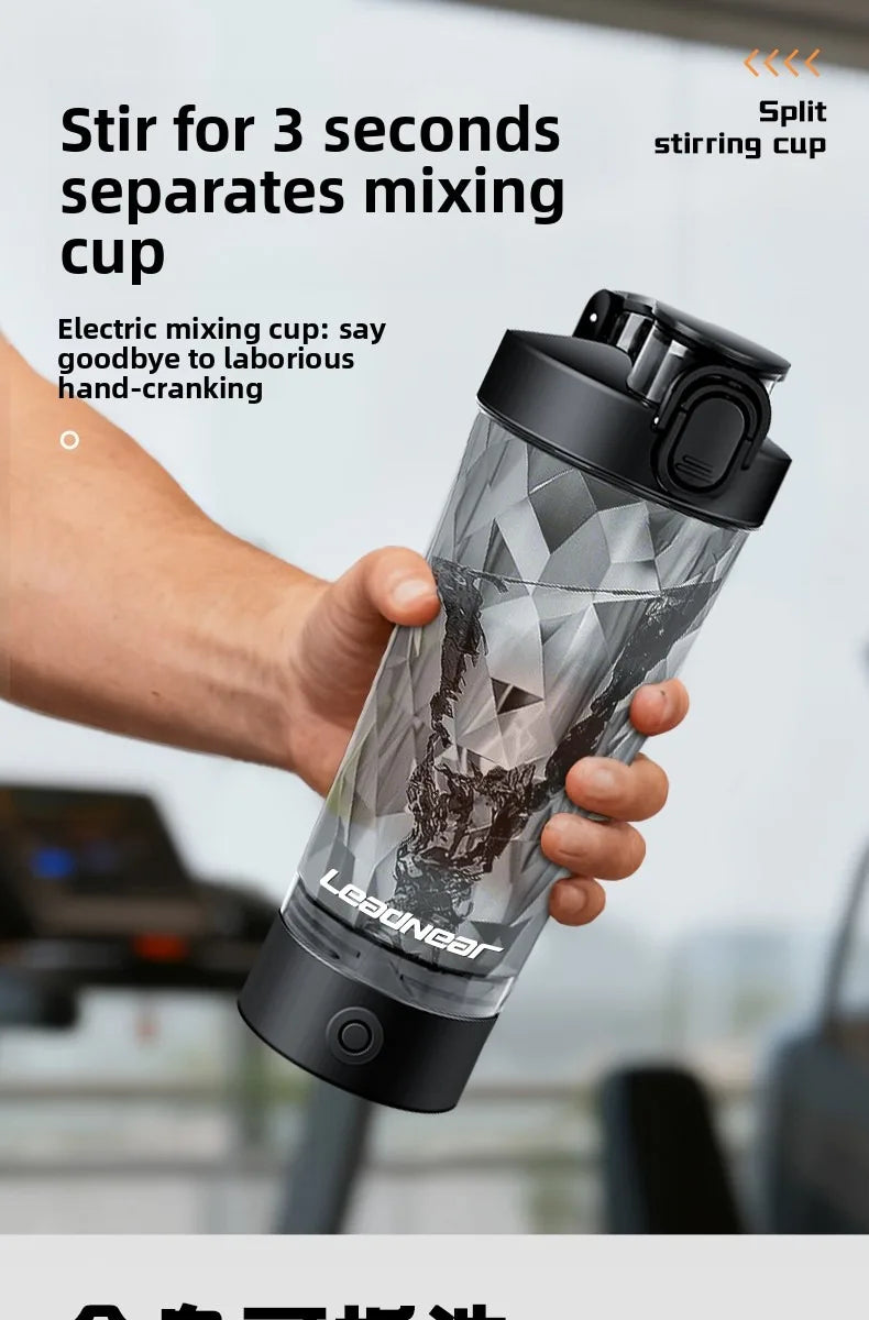Portable Electric Automatic Protein Shaker Bottle USB Rechargeable Mixing Cup